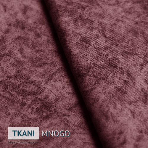 Фото ткани велюра “D-07” (однотонный бордовый)