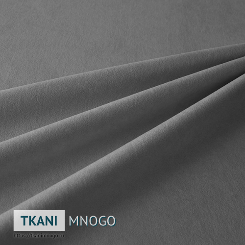 Фото фактуры велюра “Lion-22” (однотонный серый)