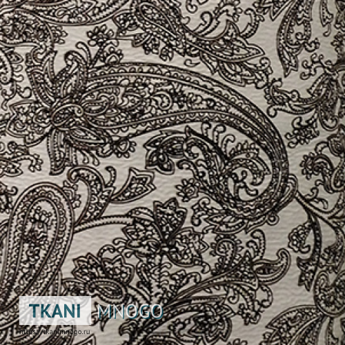 Фото ткани 842-1 - белый огурцы. Производитель Китай. Замша крупным планом.